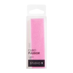 Cubo Pulidor para Uñas Studio 9 4 Lados Rosa