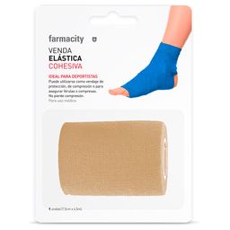 Venda Elástica Farmacity Cohesiva Beige x 7,5 cm