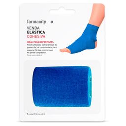 Venda Elástica Farmacity Cohesiva Azul x 7,5 cm
