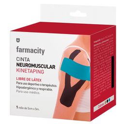 Cinta Farmacity Neuromuscular Kinetaping Negro x 5 cm