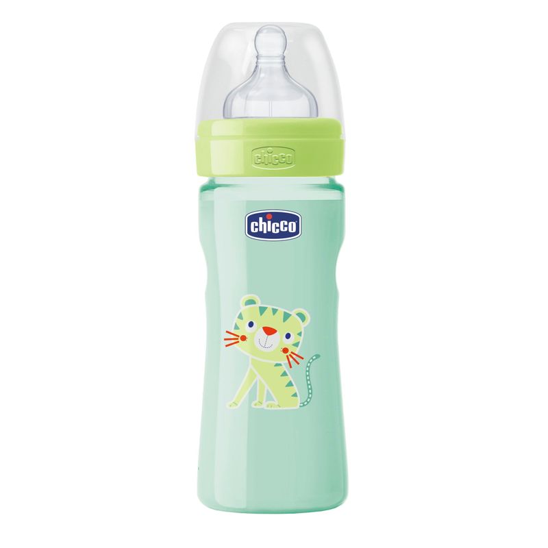 mamadera-chicco-wellbeing-flujo-medio-verde-2m-x-250-ml