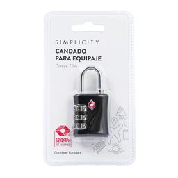 Candado para Equipaje Simplicity 3 Combinaciones