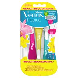 Máquina de Afeitar Gillette Venus Desechable Tropical x 3 un