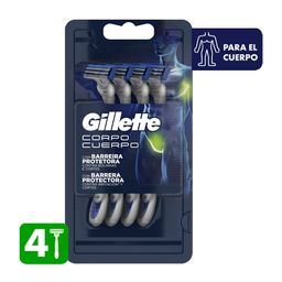 Máquina de Afeitar Gillette Cuerpo para Afeitar la Zona Íntima y el Cuerpo x 4 un