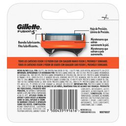 Repuestos de Afeitar Gillette Fusion5 con 5 hojas x 4 un