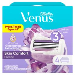 Cartuchos para Afeitar Gillette Venus Breeze x 4 un