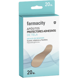 Apósitos Protectores Adhesivos Farmacity de Tela x 20 un