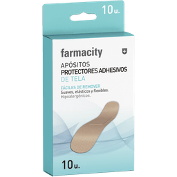 Apósitos Protectores Adhesivos Farmacity de Tela x 10 un