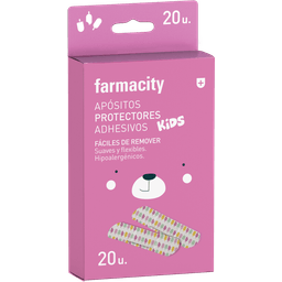 Apósito Protectores Adhesivos Farmacity Kids Rosa x 20 un