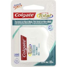 Hilo Dental Colgate Total Flúor y Menta x 25 M