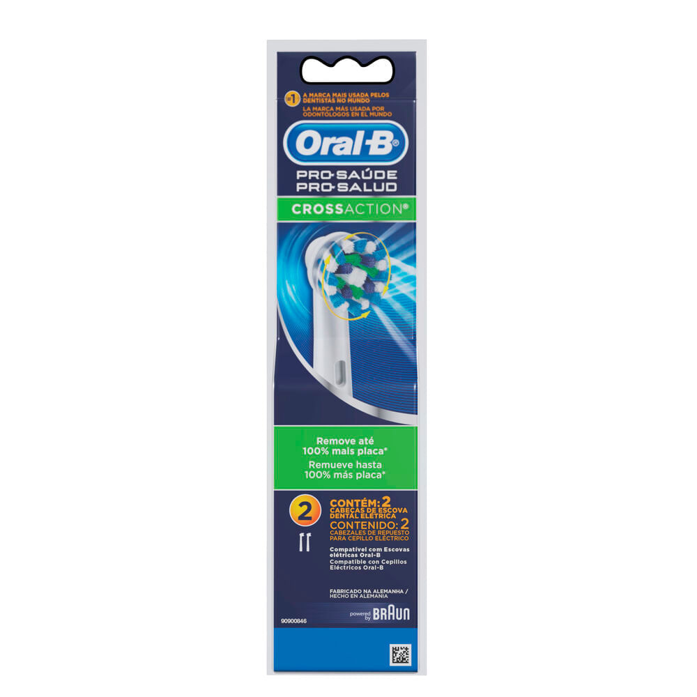 Cabezales de Repuesto para Cepillo Eléctrico Dental Oral-B Cross Action x 2  un - Simplicity
