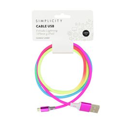 Cable para Iphone Simplicity Rainbow