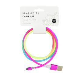 Cable para Android Simplicity Rainbow