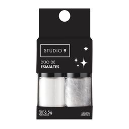 Set de Esmaltes para Uñas Studio 9 Crystal White x 13 g