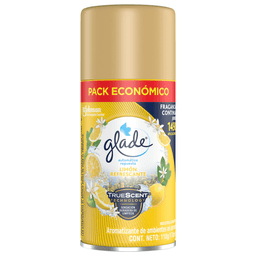 Aromatizante de Ambientes Automático Glade Limón Refrescante Repuesto x 170 ml