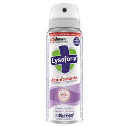 Desinfectante de Ambientes y Elimina Olores Lysoform On The Go Lavanda en Aerosol x 55 ml