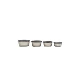 Set Simplicity Bowls de Acrilico Somoke Rayas Tapa Gris x 4 un