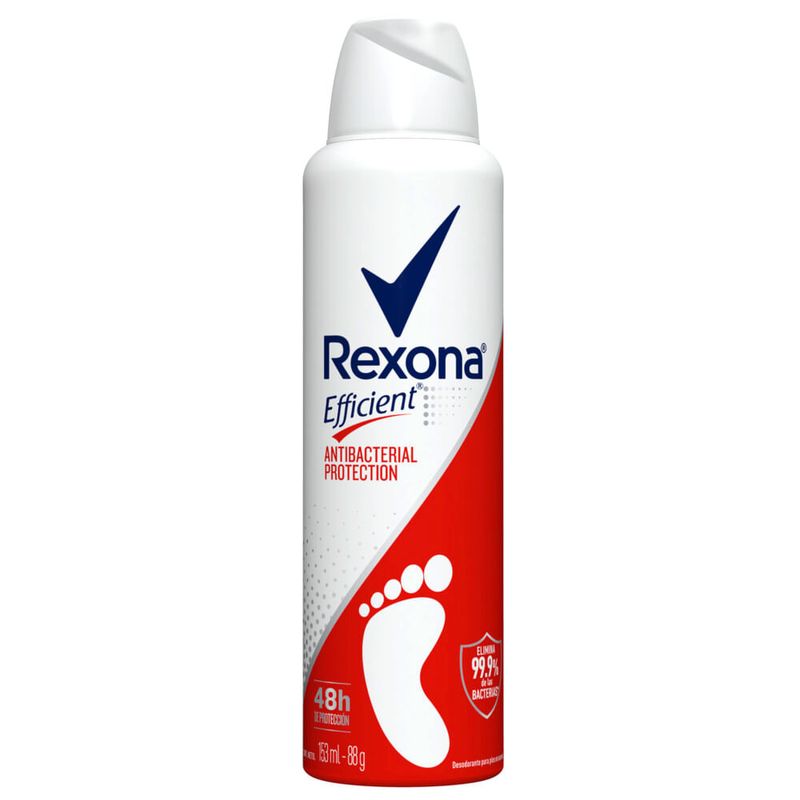 Desodorante en Aerosol para Pies Rexona Efficient Antibacterial 153 ml