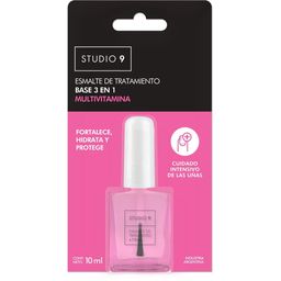 Esmalte tratamiento para uñas Multivitamina Studio 9 Base 3 en 1 x 10 ml