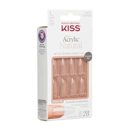 Uñas Postizas Glue on Kiss Nude French Crytal