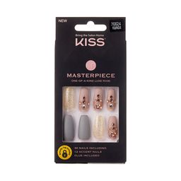 Uñas Postizas Glue On Kiss Masterpiece Nails Hot Like Fire Long