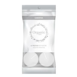 Velitas Organic Spa Tealights Gardenia x 6 un