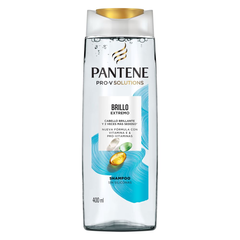 Shampoo Pantene Pro-V Solution Brillo Extremo x 400 ml