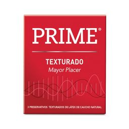 Preservativo de Látex Prime Mayor Placer Texturado x 3 un