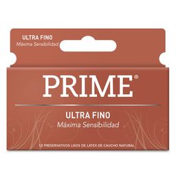 Preservativo de Látex Prime Ultrafino x 12 un