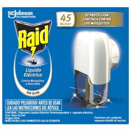 Aparato Eléctrico Liquido Raid D/Acción 45 Noches 32,9 ml