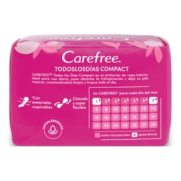Protectores Diarios Carefree Compact Todos los Días x 20 un