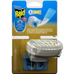 Insecticida Raid contra Mosquitos Tabletas Aparato Completo x 12 un