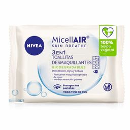 Toallitas Desmaquillantes Nivea MicellAir para Todo Tipo de Piel x 25 un