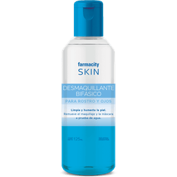 Desmaquillante Farmacity Skin Bifásico para Rostro y Ojos x 125 ml