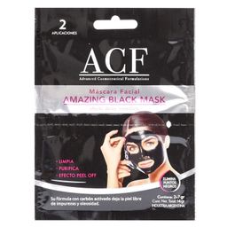 Máscara Facial Acf Amazing Black x 2 un