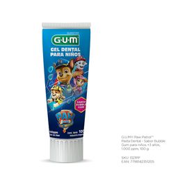 Gel Dental para Niños Gum Paw Patrol sabor Bubble x 100 g