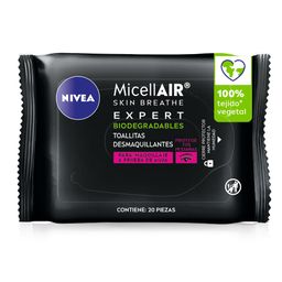 Toallitas Desmaquillantes Nivea Micellair Expert a Prueba de Agua x 20 un