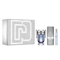 Estuche Rabanne Invictus EDT x 100 ml + Desodorante x 150 ml + Ts x 10 ml