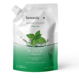 Jabón Líquido Farmacity Menta Repuesto x 250 ml