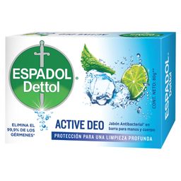 Jabón en Barra Espadol Dettol Active Deo x 80 g