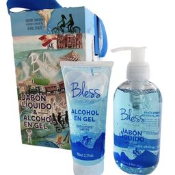 Estuche Bless Empujando Límites Alcohol en Gel x 80 ml + Jabón Líquido x 200 ml