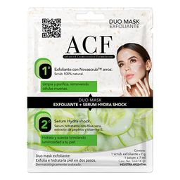 Máscara Facial ACF Dúo Exfoliante + Sérum Hydra Shock x 14 g