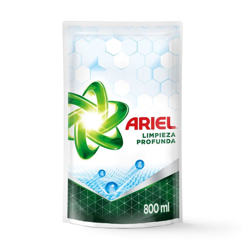 Jabón Líquido Ariel Máxima Limpieza Pouch x 800 ml