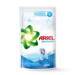 Jabón Líquido Ariel Delicates Pouchs x 800 ml