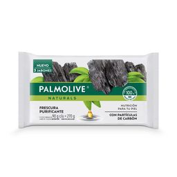 Jabón en Barra Palmolive Naturals Antibacterial de Carbón x 3 un x 90 g