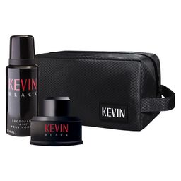 Set Kevin Neceser + EDT Black x 60 ml + Deo en Aerosol x 150 ml