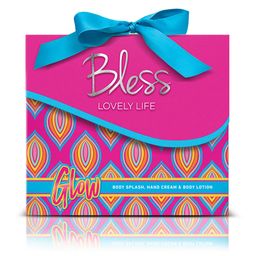 Set Body Splash Bless Glow x 125 ml + Body Lotion + Crema de Manos