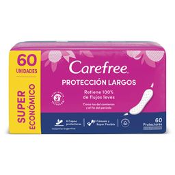 Protectores Diarios Carefree Protección Largos x 60 un