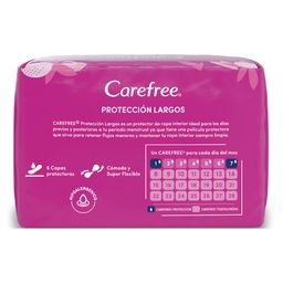 Protectores Diarios Carefree Protección Largos x 20 un