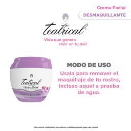 Crema Facial Teatrical Desmaquillante x 200 g